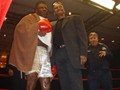 Ving Rhames with Spider on the set of Phantom Punch